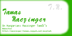 tamas maczinger business card